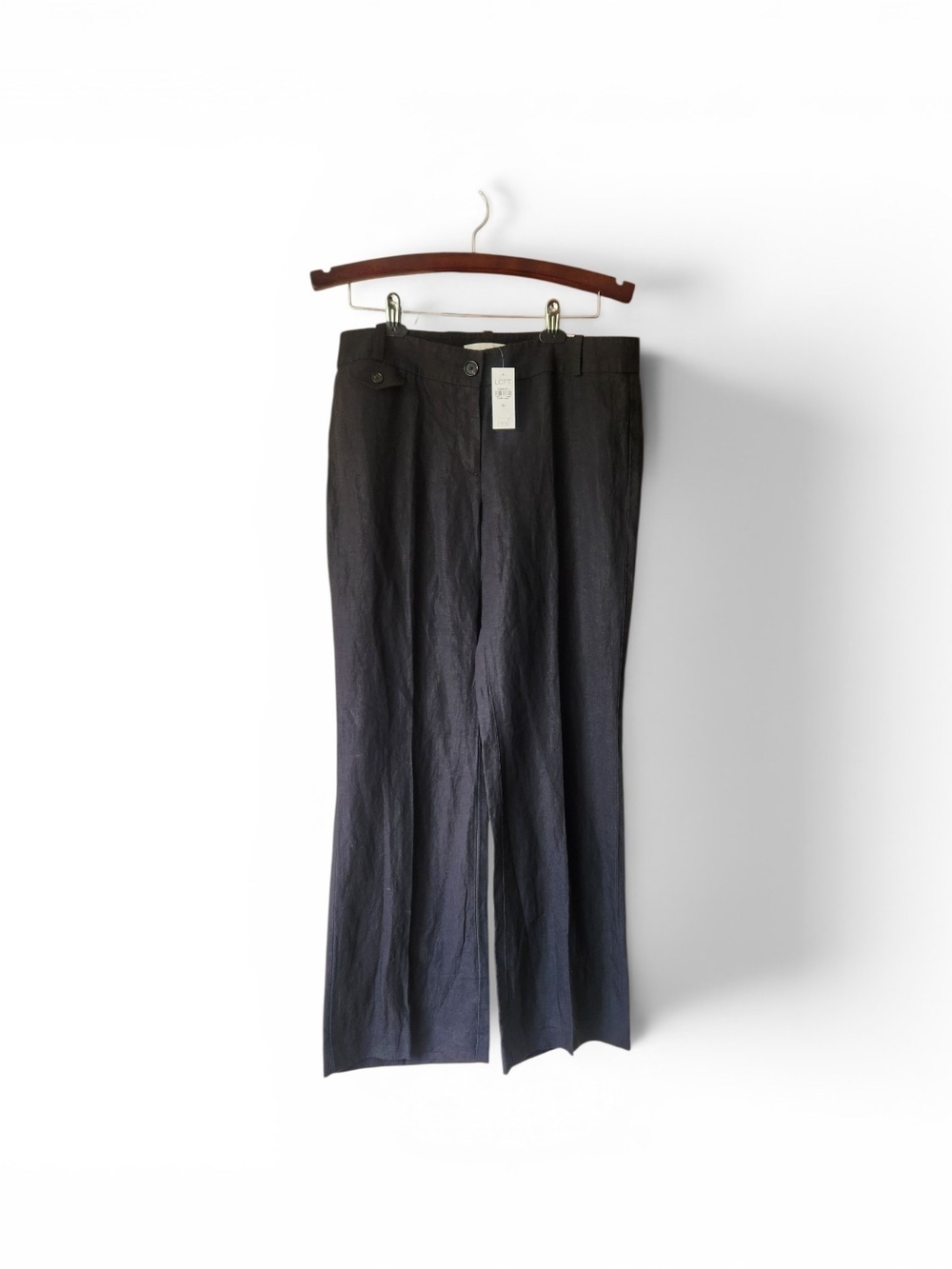LOFT Black Wide-Leg Trousers Marissa Modern